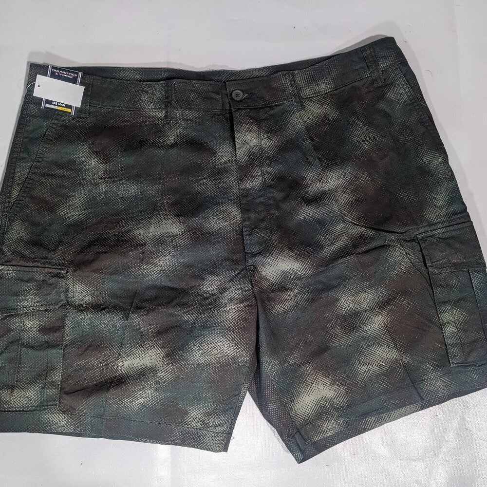 NEW Big Mens Roundtree & Yorke Cargo Shorts Cotton (9" Inseam) Olive